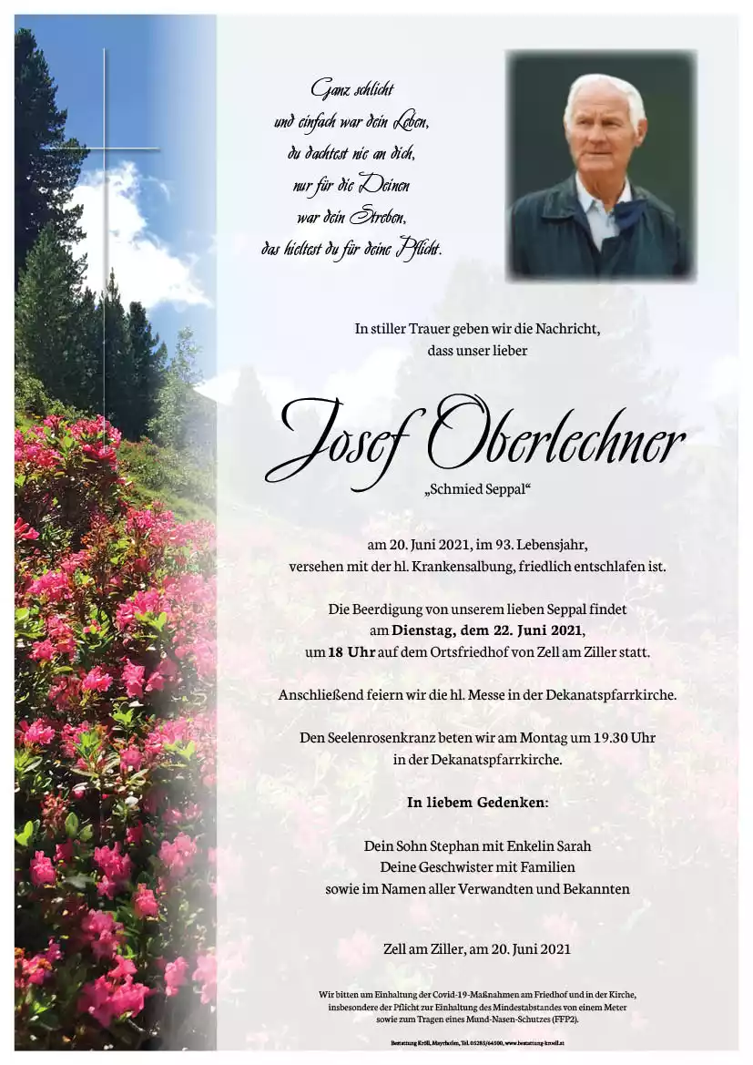 Parte von Josef Oberlechner